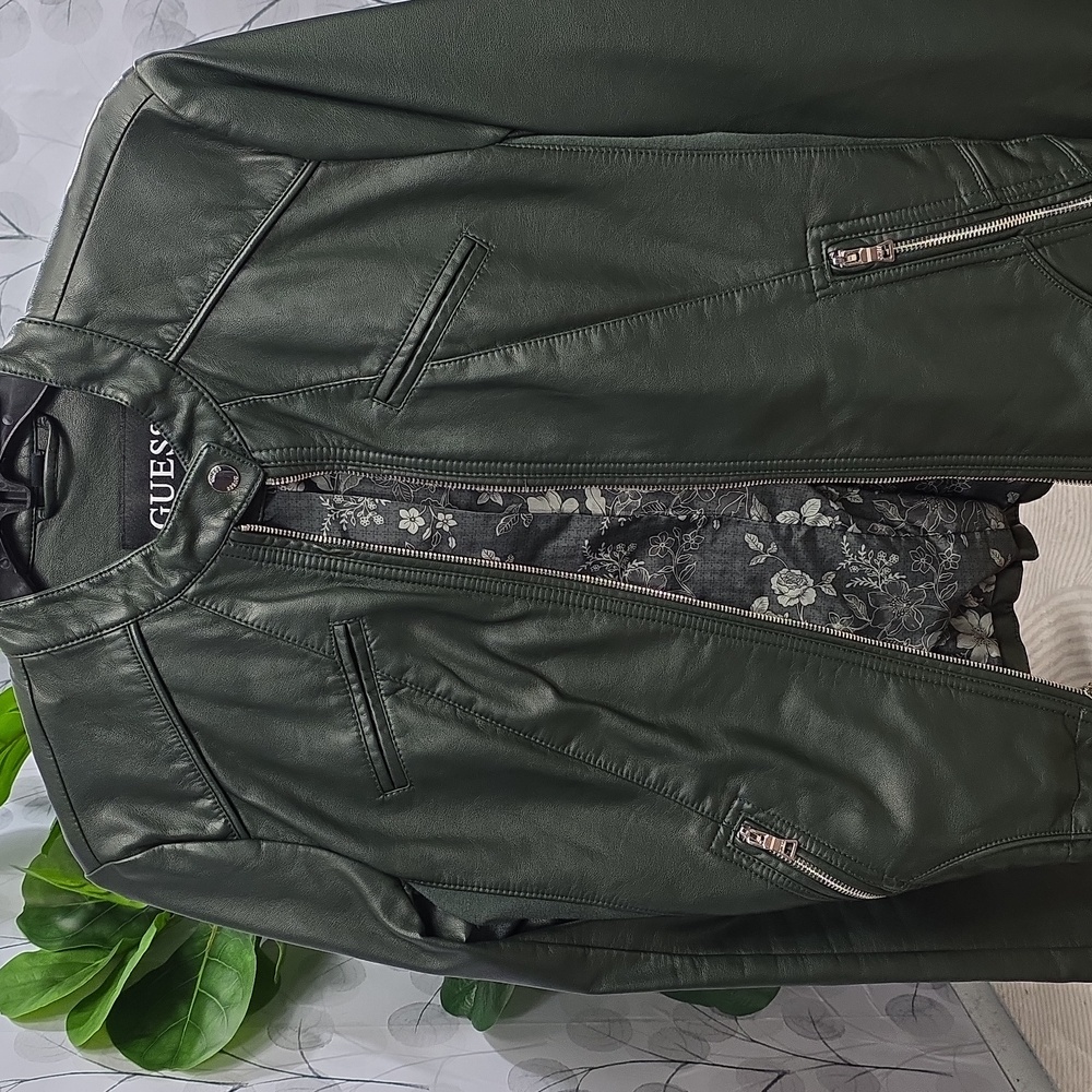Guess Green Moto Jacket - Picture 13 of 13